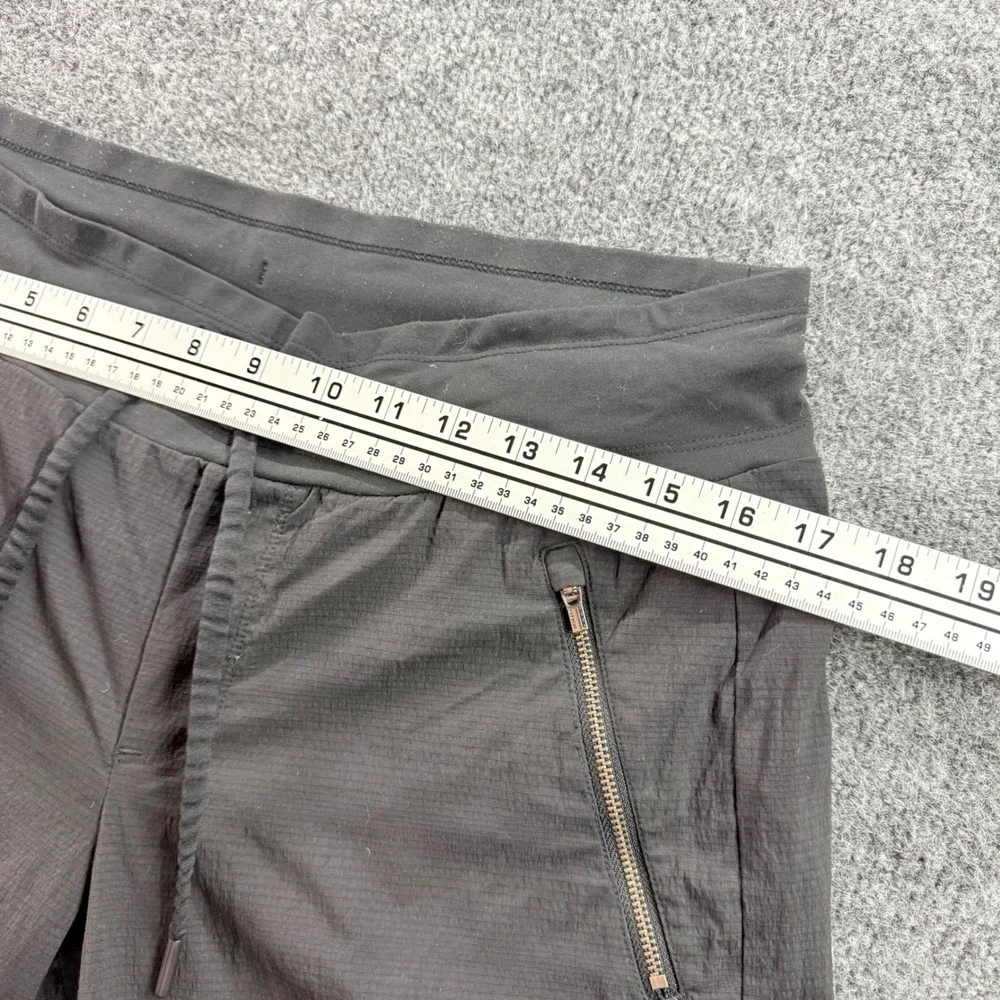 Athleta La Viva Jogger‎ Pants Black Ripstop Hiking Travel Size 8  Cargo Zipper